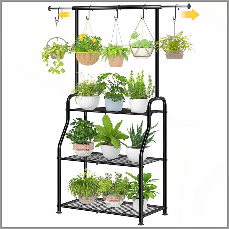 Metal 3 Tiered Hanging Plant Shelf