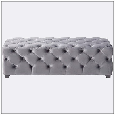 Banc rembourré en velours Abbeigh