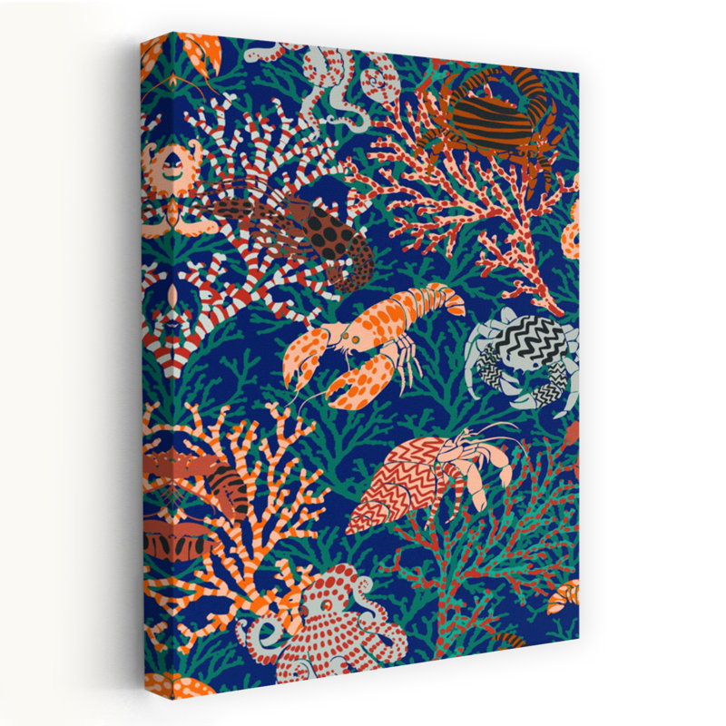 «Vibrant Ocean Life», impression d'art mural tropical, 60" H x 40" W