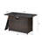 44'' Outdoor Rattan Propane Gas Fire Pit Table with Hidden Tank Storage and Lid