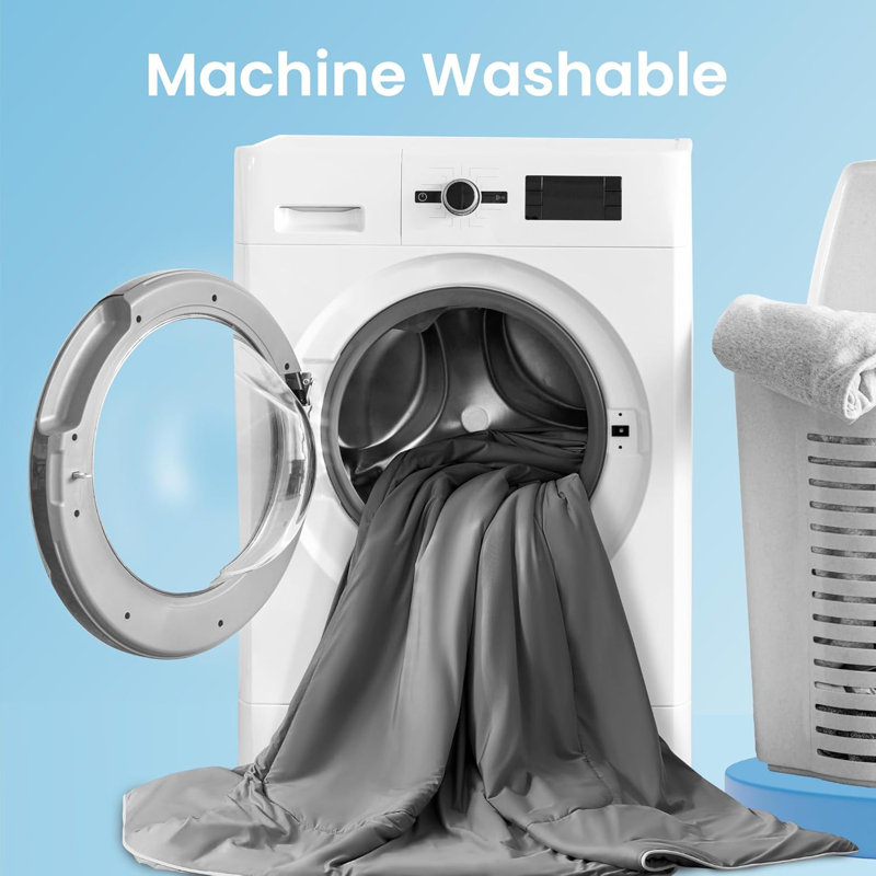 Ensemble d'édredon pour la nuit Sleep Zone, Édredon grand et 2 taies d'oreiller, Gris foncé