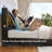 Sharella Upholstered Storage Bed With Charging Station And LED Lights-1555297248