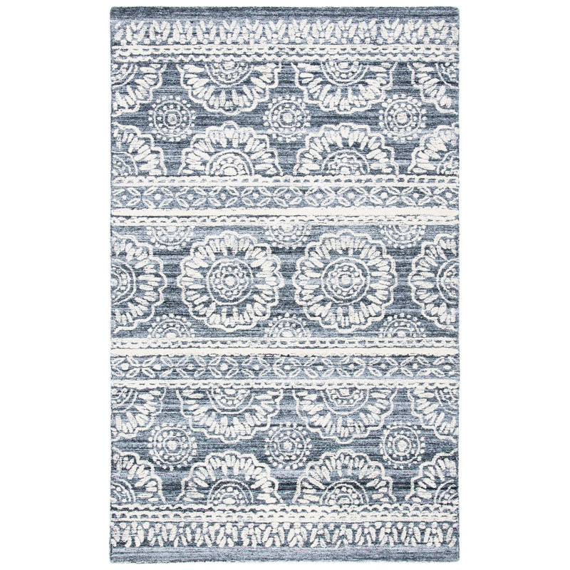 Pezanetti Hand Tufted Performance Southwestern Rug, Rectangle 4' x 6'