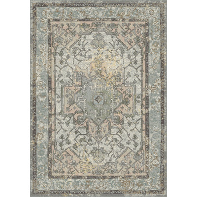 Tapis bleu/gris zone Whobrey