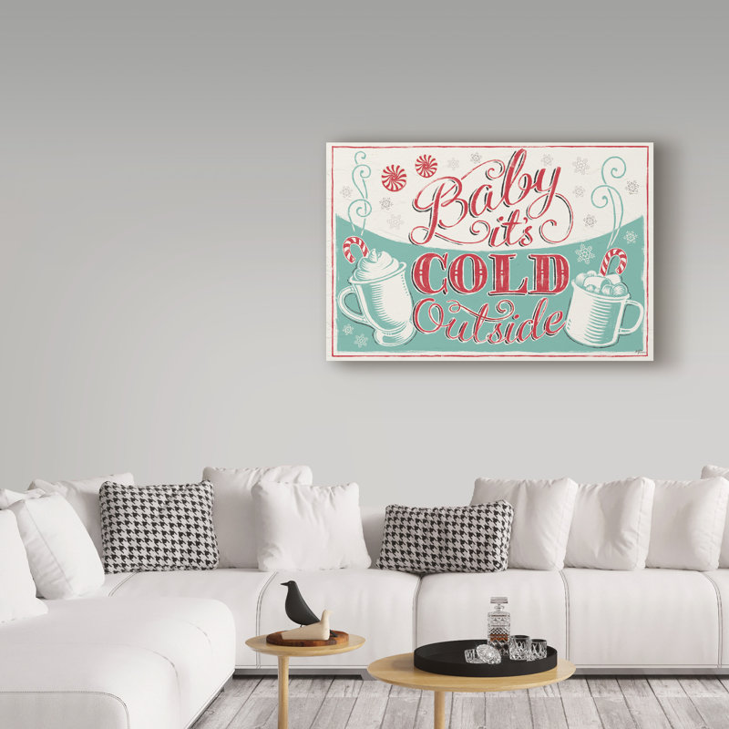« merry little christmas », reproduction d’impression sur toile tendue, H 30 po x l 47 po
