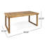 Table d'extérieur en bois de 69 po avec finition naturelle, rendant votre salle à manger plus agréable, idéale pour les fêtes de jardin
