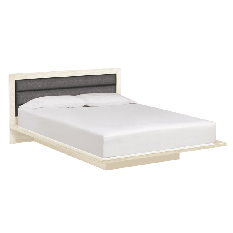 Moduluxe Upholstered Bed, California King, Autumn Cherry, Hemp Fabric