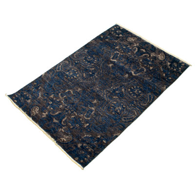 Carthell One-of-a-Kind 4'2" X 6'1" New Age Wool Area Rug in