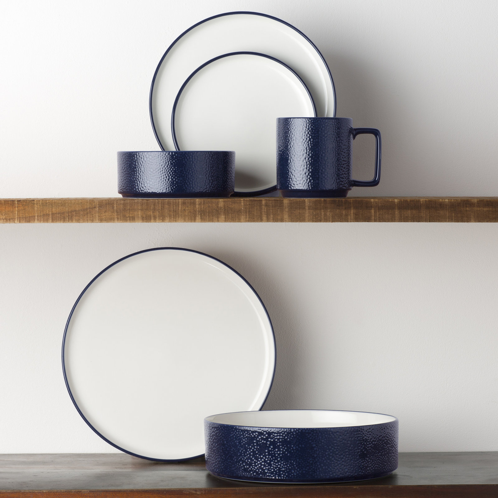 Noritake Colortex Stone Round Platter, 11.5", Navy