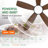 41" 5-blade Flush Mount Indoor Ceiling Fan With Light And Remote/app Control-710461774