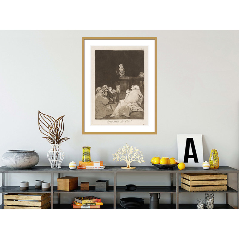 Que pico de Oro! (What a Golden Beak!) Par Francisco de Goya - Estampe numérique encadrée, H 41,5 po x l 31,99 po