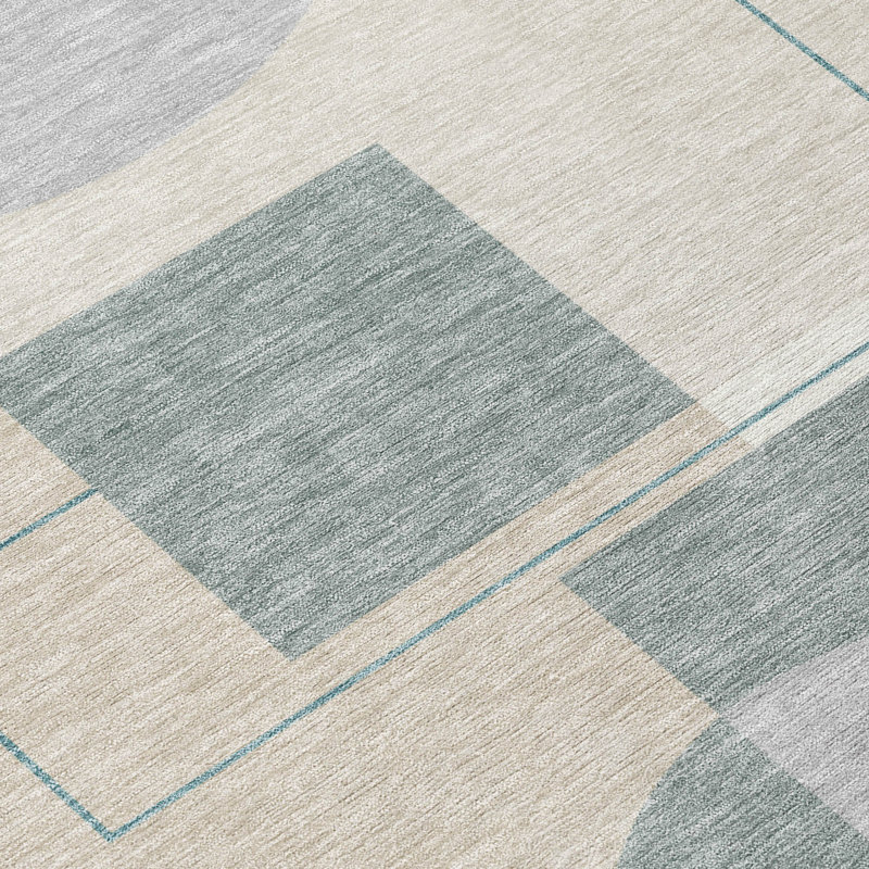 Tapis intérieur / extérieur lavable à la machine Chantille ACN2500, Ivoire ivoire, Rond 8 pi