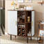 Armoire à vin cannelée avec 8 casiers à vin et 5 tablettes réglables-129933404