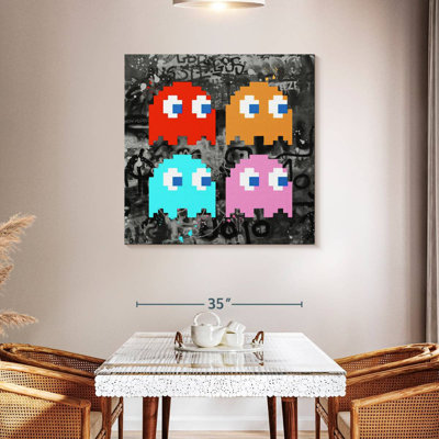 Keiraleigh Pac-Man Ghosts Video Game Grunge