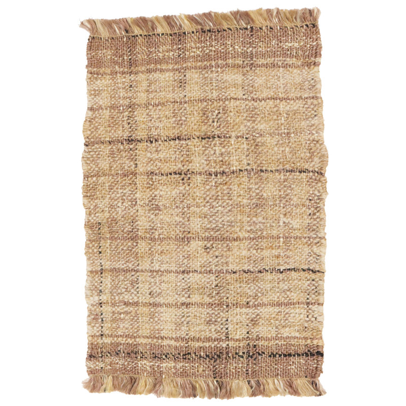 Audubon Geometric Rectangle 2' x 3' Jute Area Rug in Beige