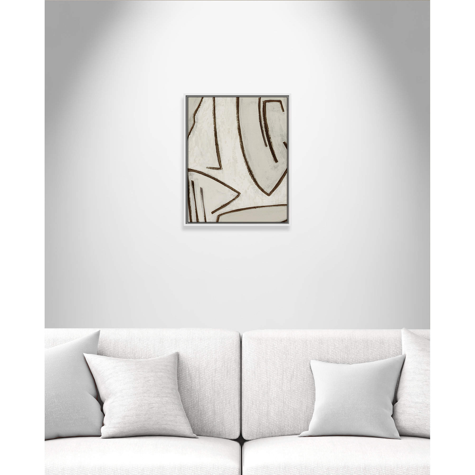 Line Work II, White,  17.5" W x 21.5" H