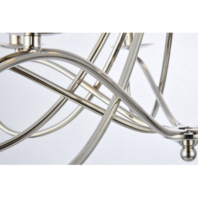 Macarthur 8-Light Dimmable Steel Candle Style Chandelier