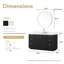 Ensemble de meuble-lavabo simple 60 po avec plateau en pierre composite et miroir Hesiod-844803739