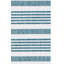 Tapis bleu sarcelle rayé intérieur / extérieur Husse-1544521032