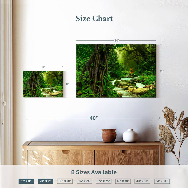 Alvord Enchanting Deep Rainforest, H 16 po x l 24 po