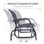 Banc oscillant noir 2 places