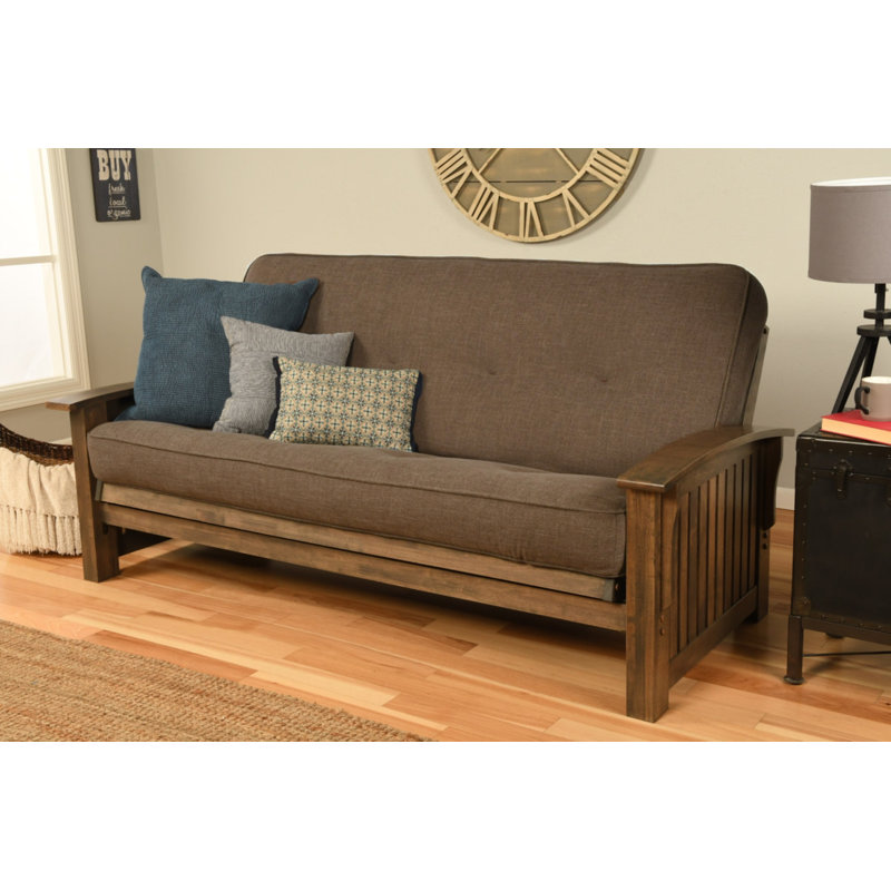 Structure de futon pleine largeur et matelas 83 po Stratford, Non, Lin cacao clair