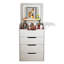 Bureau de maquillage avec panneau caché