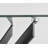 Lenworth Modern Rectangular 4 or 6 Seat Dining Table in Glass and Chrome - Kitchen Table-259752425