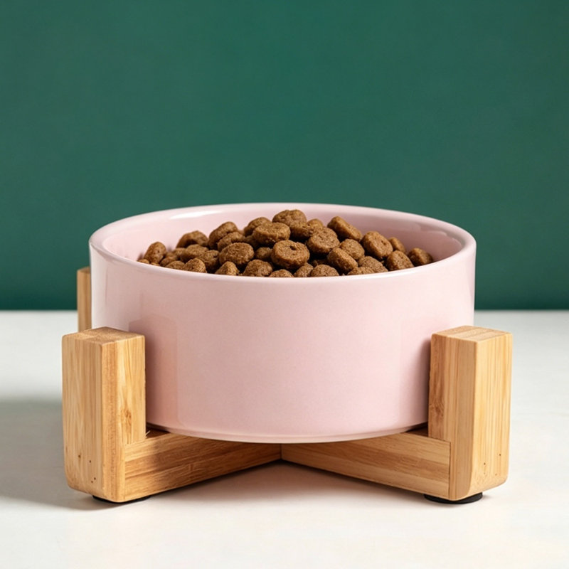 Bol anti-basculement en céramique pour nourriture pour animaux avec support pour chats