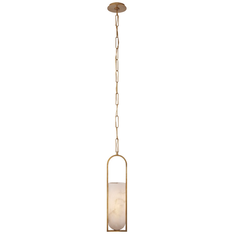 Kelly Wearstler Melange Small Elongated Pendant, Antique-Burnished Brass
