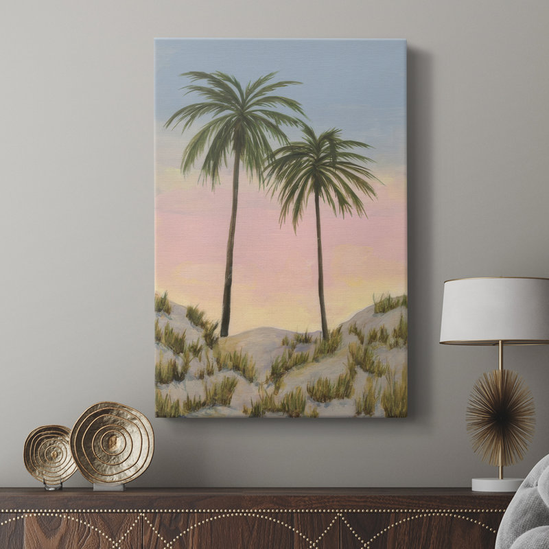 Sunrise Palms I - galerie tendue sur mesure Cavas, H 36 po x l 24 po