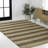 Zemple Rustic Farmhouse Woven Jute Stripe Natural/Brown Rug-986458671