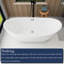 Baignoire de trempage autoportante 100% acrylique 67 po en blanc brillant