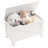 30 Inch White Wooden Storage Bench with Lid – Multi-Functional Shoe Bench, Blanket Chest & Toy Box for Entryway, Bedroom, or Living Room-1897219105-1941910762