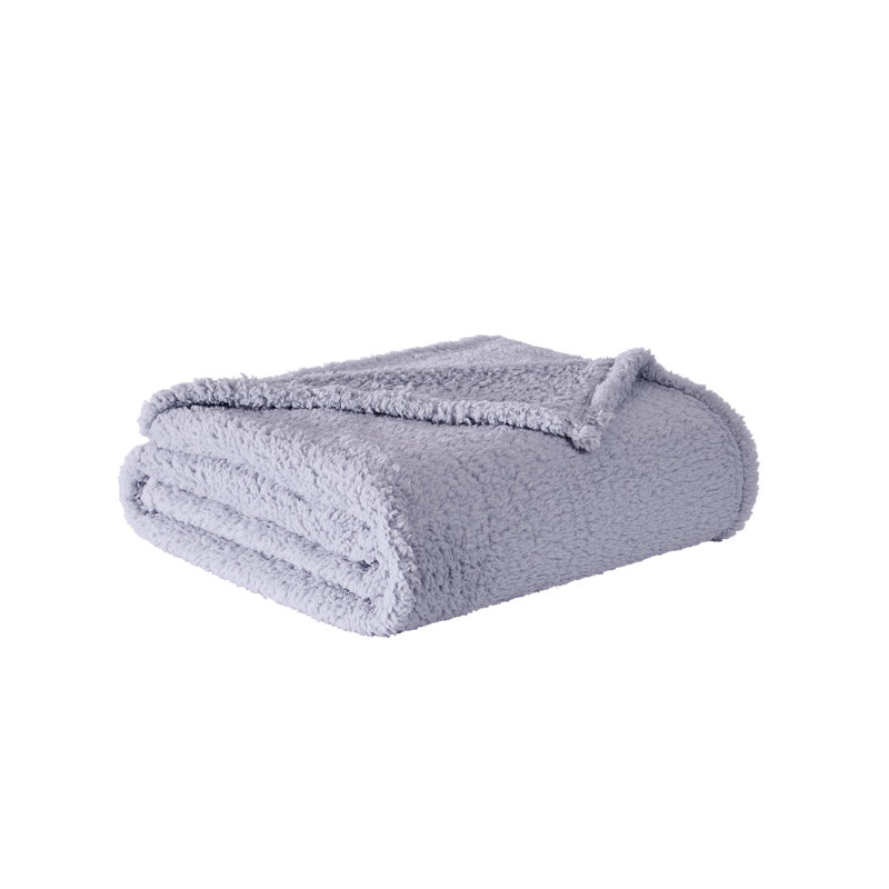 Jeté en sherpa Brooklyn Loom Marshmallow, Lavender