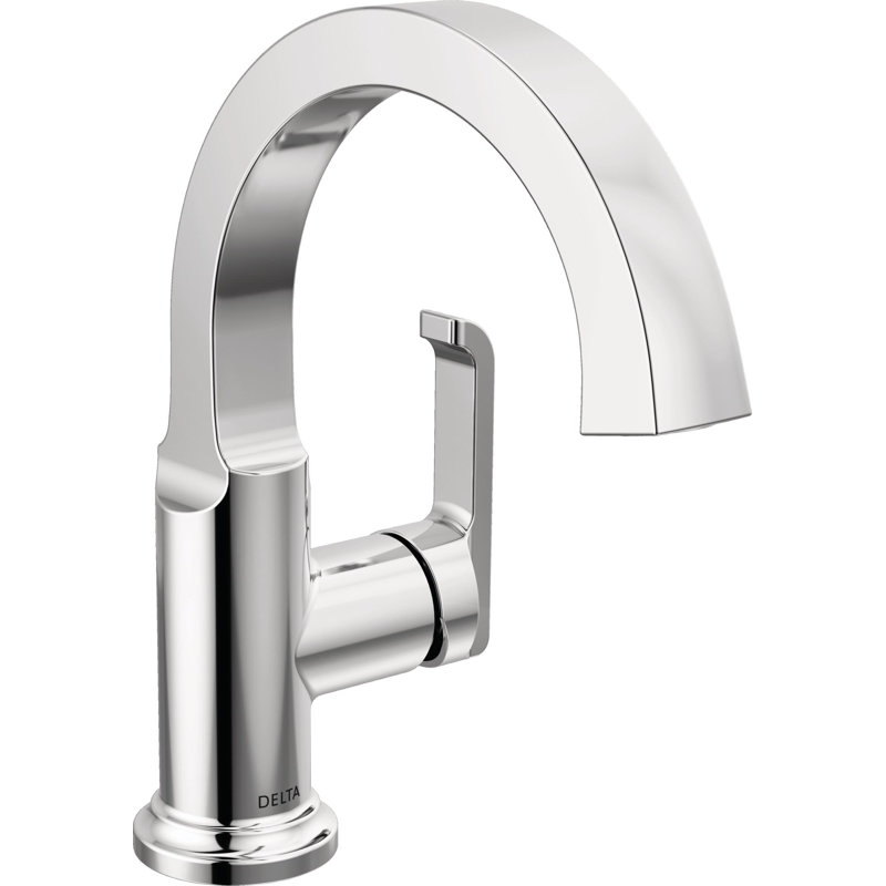 Tetra Single Hole Bathroom Faucet, Single Handle Bathroom Sink Faucet with Drain Assembly, Chrome