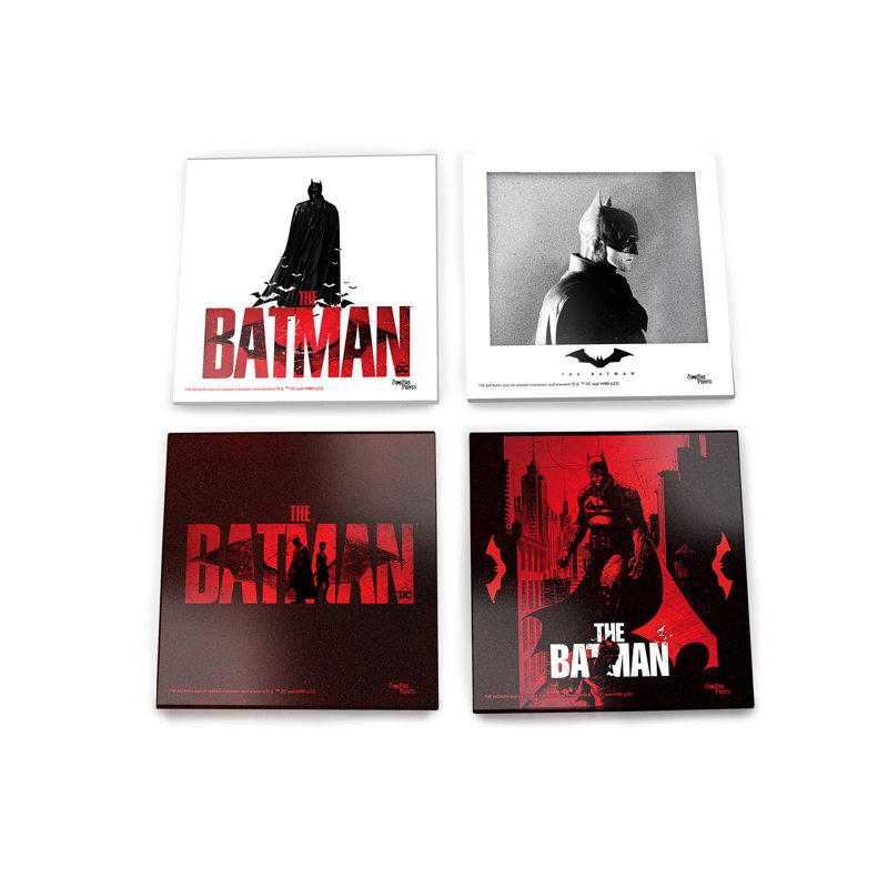 (Symboles) Ensemble de sous-verres en verre Starfire, The Batman Starfire Prints