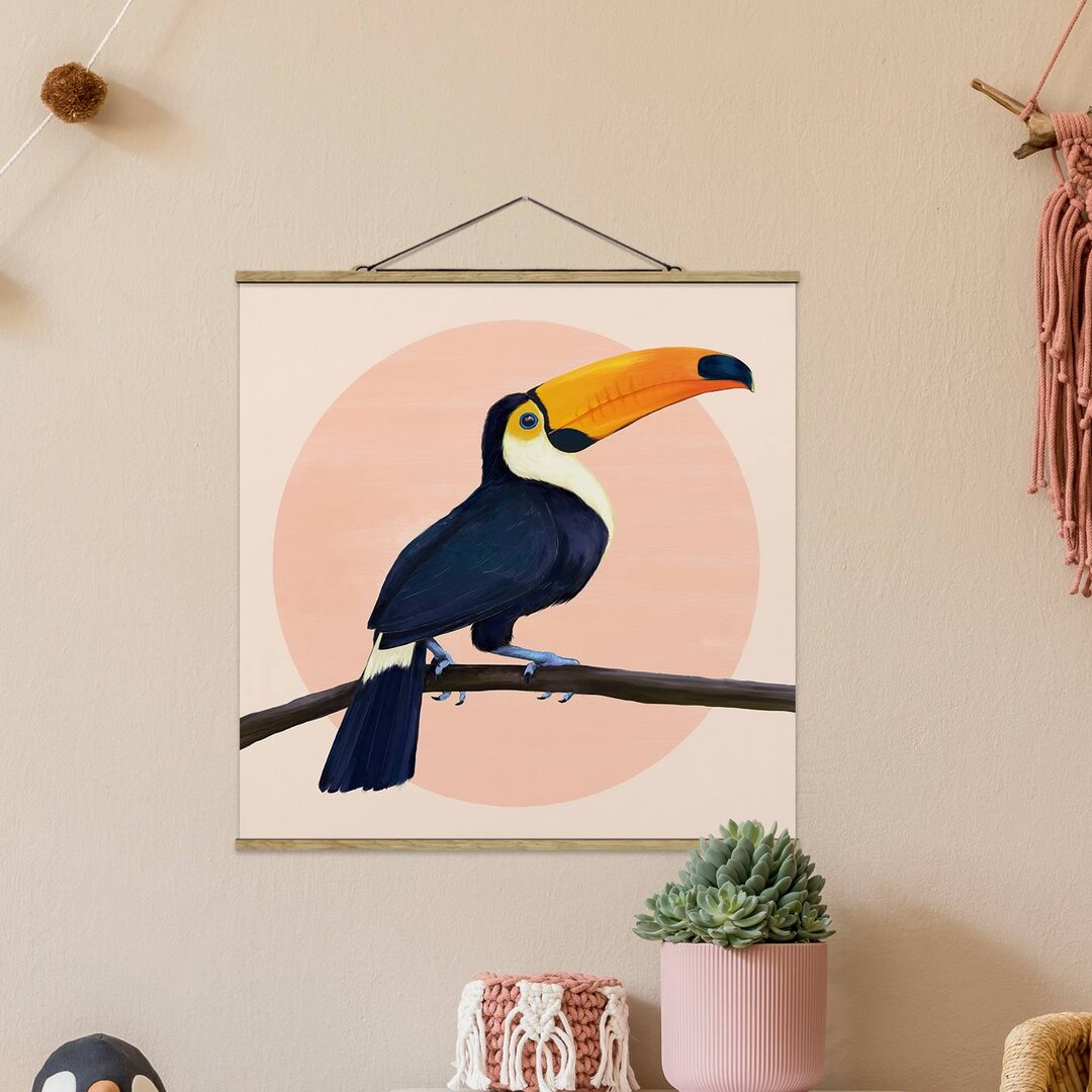 Grafikdruck Illustration Bird Toucan von Laura Graves