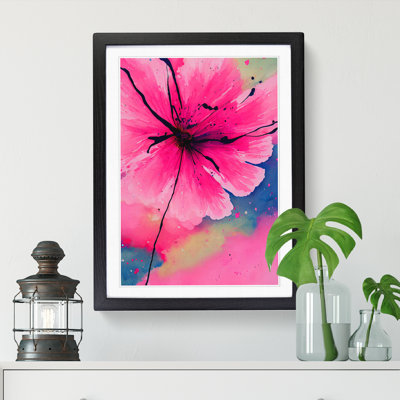 FRM-V0523-361X Carnation Flower Splatter Vol.1 - Single Picture Frame Print