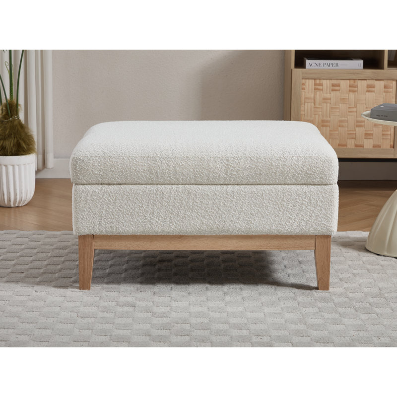 Repose-pieds avec rangement l 33,85 po, Naturel, Ivoire ivoire