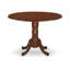 L'ensemble 3 pièces de table et chaises de cuisine comprend une table de salle à manger ronde avec Dropleaf et 2 chaises de salle à manger, 42 po x 42 po, babeurre et cerise-85590817-100150957-85590816