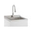 Trinity Basics Ecostorage® | Bassin 18 x 16 x 13 | Évier utilitaire en acier inoxydable | Nsf | Avec robinet escamotable | Blanc-119329815