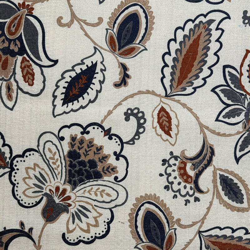 Custom Size Anti-Slip Low Profile Berber Style Floral Cream Design Runner Rugs by Feet, Runner 2'2" x 6'