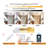 Atsadi Large 5 Ring Chandeliers for High Ceiling Dimming LED Crystal Ring Chandelier D8+15.7"+23.6"+31.5"+39.4"