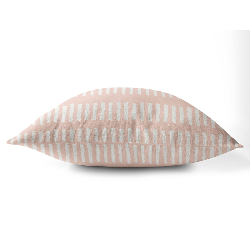 Coussin décoratif lignes d'escrime, Rayure rose, H 26 po x l 26 po
