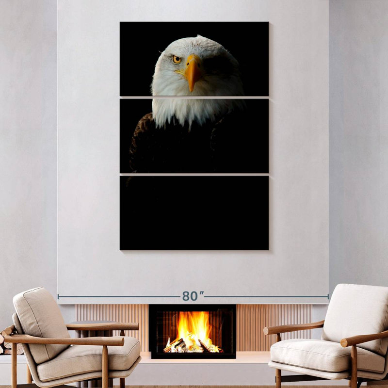 Brampt Bald Eagle Headshot, 74" H x 48" W
