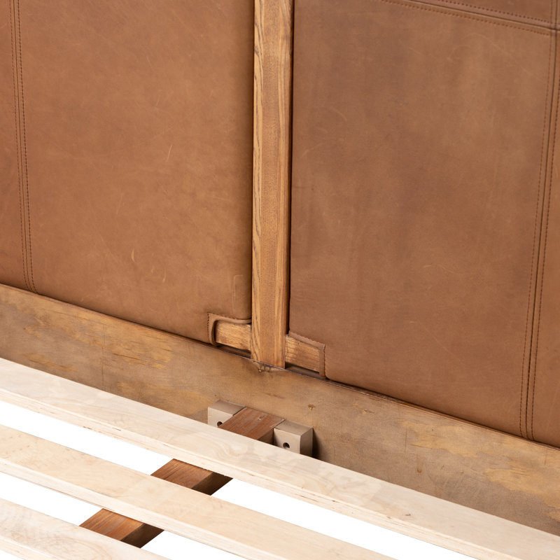 Salado Leather Bed, King, Heirloom Sienna