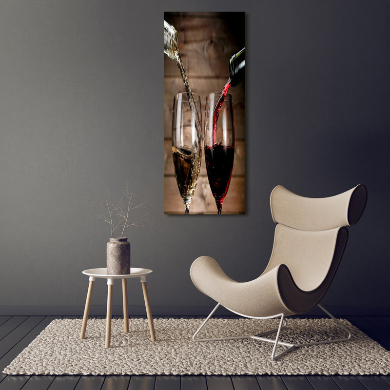 Wine In Glasses - Wrapped Canvas Print