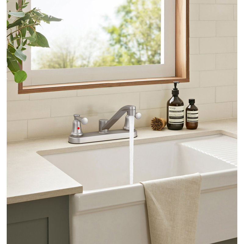 2-handle Bathroom Faucet, Brushed Nickel