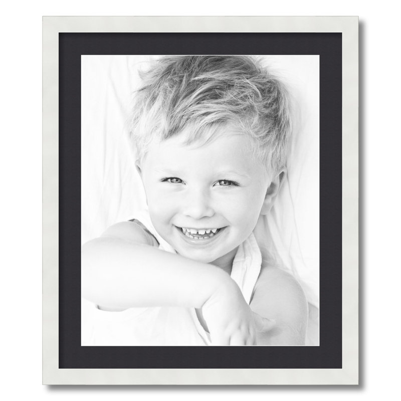 Cadre pour photo simple 18 po x 22 po en bois mat, Noir